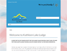 Tablet Screenshot of kathleenlakelodge.ca